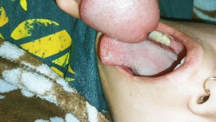 Amateur girlfriend swallows cum after edging all day