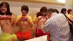 Anti-AIDS fundraising open day AV Actress touch chest