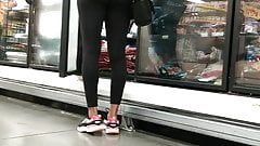 Beautiful Slim ebony no bra and juicy spandex ass.