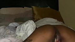 ebony bottoms up clit rubbing orgasm contractions at 5.21