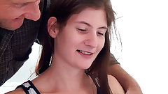 Skinny teen fucked by her tutor