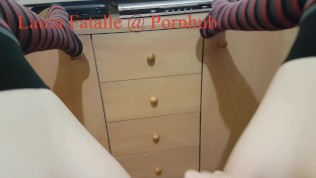 Step sister caught masturbating while watching porn