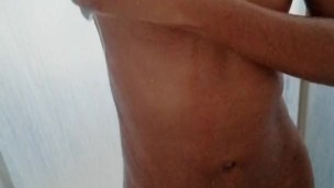 Tinyblkgirl abs and butt in the shower