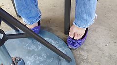 Public Barefoot Shoeplay With Sam & Libby Ballet Flats