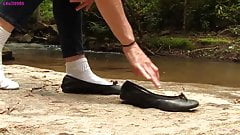 Red wam ballet flats, noise PREVIEW