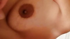 Squirting a nice load on Rican Wifeys chest