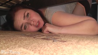 Stuck under the bed and was fucked in a wet pussy