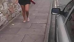 Walking barefoot from my flat to the car…to