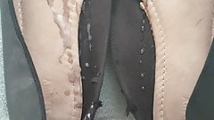 Cum in black flats