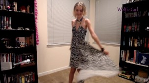 Skinny Blonde Tries on all her Dresses – Wolfiegirl17