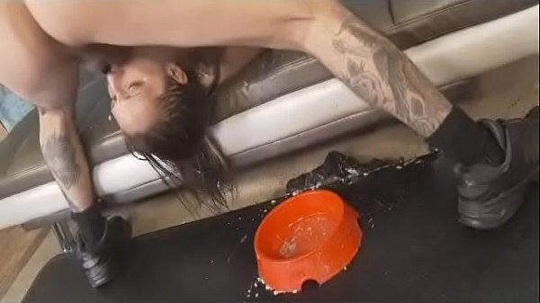 Two Dudes Taking Turns Drillin Brunette Trish Kiss In Da Face