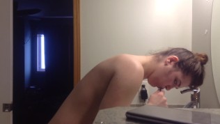 Roommate caught on hidden spy cam getting dressed for class