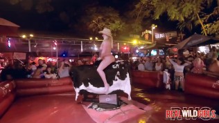 Slutty Bull Riding Naked Coeds 2 UNCENSORED