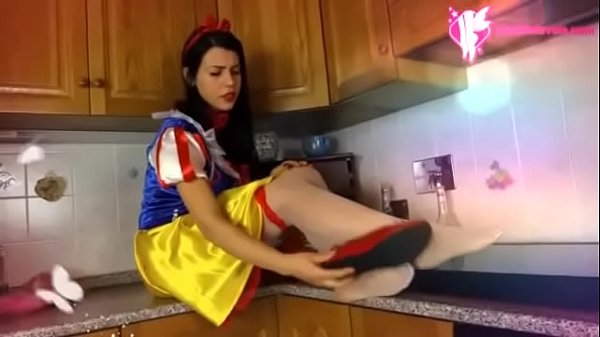 Snow White smelly feet in stockings