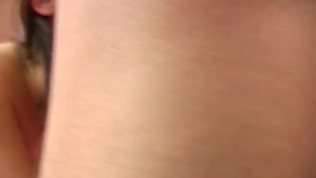 Threesome in bed with got brunette