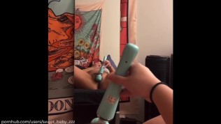 Naughty college girl films herself cumming 4 times on snapchat, having intense multiple orgasms