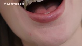 Sydney Paige Teases You to Cum All Over Her Braces