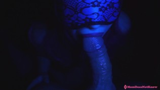 TEEN DEEPTHROAT AMY BABY SUCKS HUGE COCK-NEON, VAPE AND FACIALS!!!