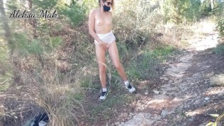 teen teasing fingering and orgasm masturbation outside 2020