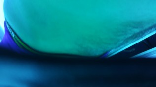 Woman strokes me while laying in a Tanning Bed