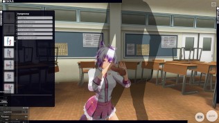 3D HENTAI Schoolgirl in pink turned me on with dirty talk and allowed me to cum in pussy