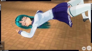 3D HENTAI schoolgirl with glasses fucked the director and got a high score
