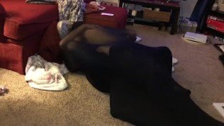 NYLON ENCASEMENT, PANTYHOSE COUPLE WRAPPED IN NYLON BODYSTOCKING FUCK